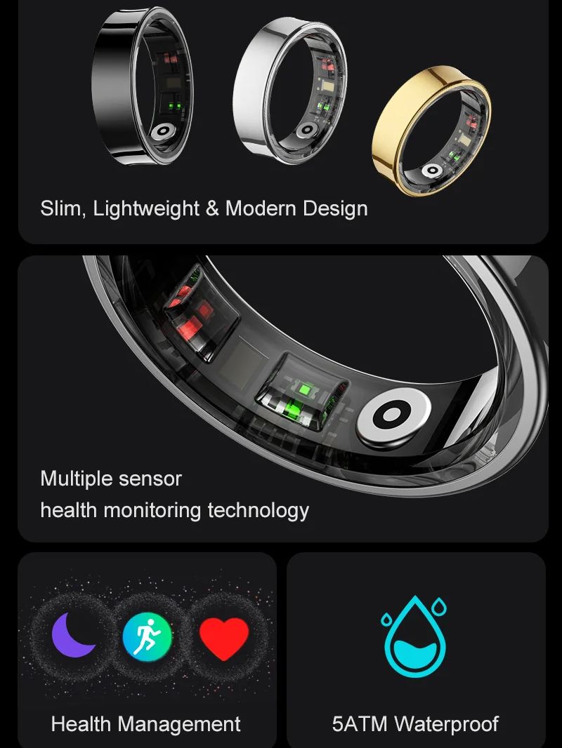 Anneau intelligent R09, étanch - Temperature Ring Skin avis et prix